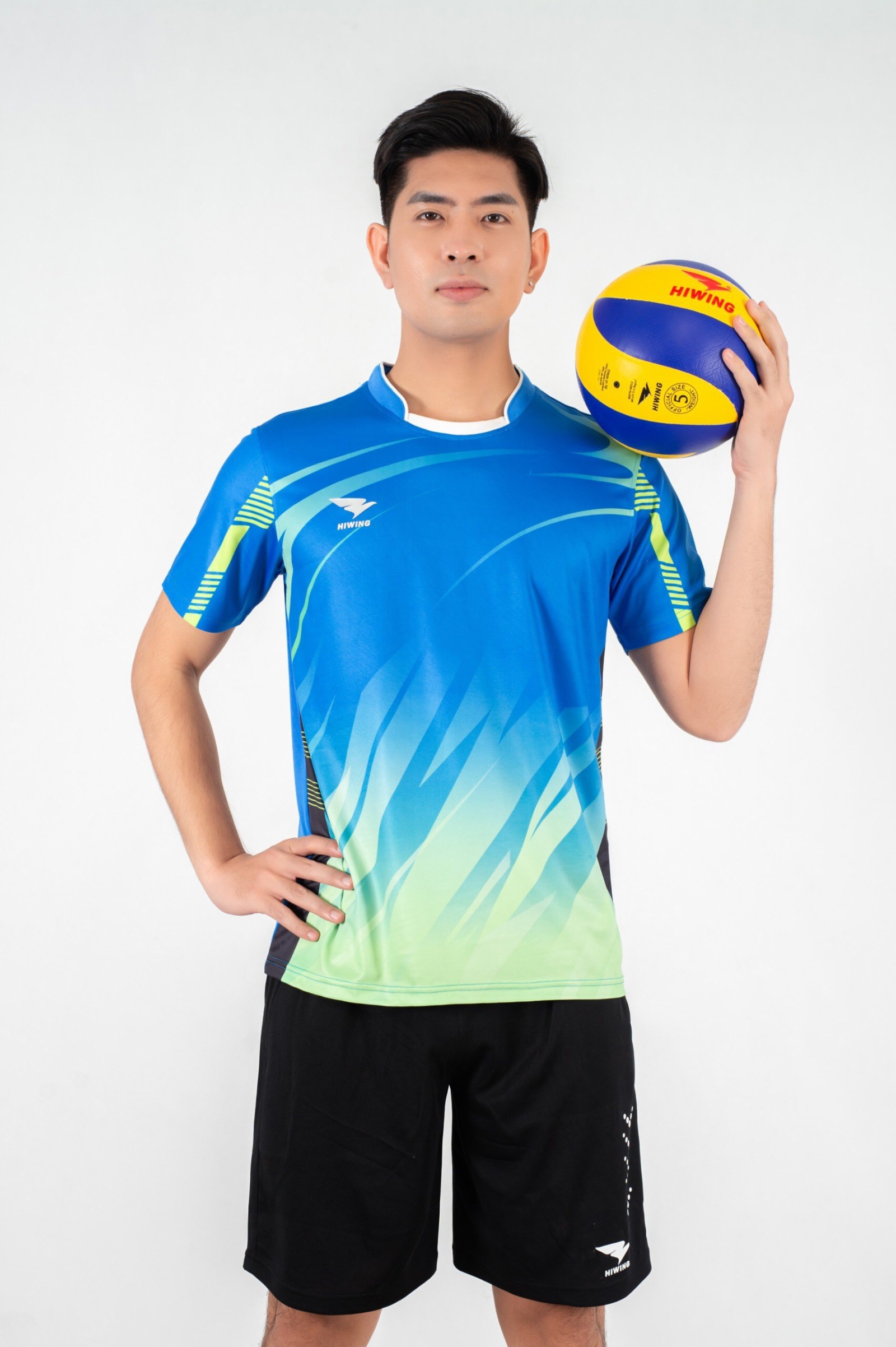 Áo bóng chuyền Nam Hiwing Super 1 màu Xanh Da